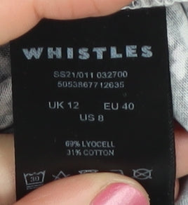 Whistles Women's Multicolour Geometric Top Size 12