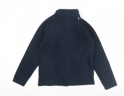 Back view of Marks & Spencer girls’ blue basic fleece jacket 10-11 years