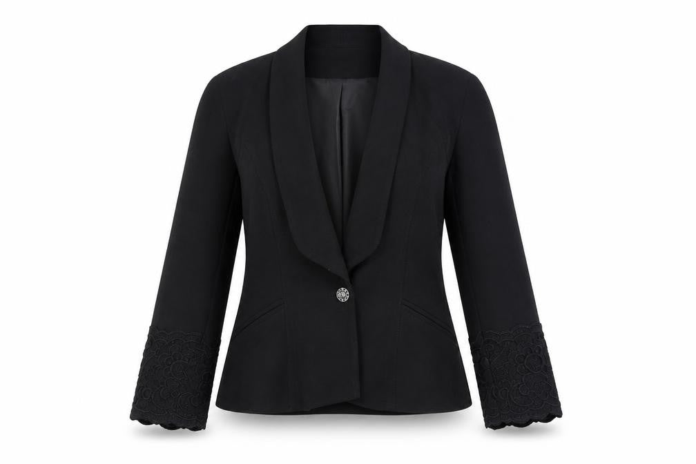 Wallis Women’s Black Blazer, Size 8, Shawl Lapel