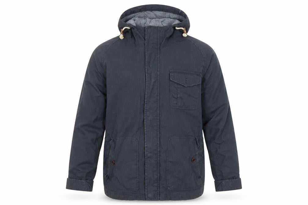 Linea Men's Black XL Parka Jacket, Hooded, Casual