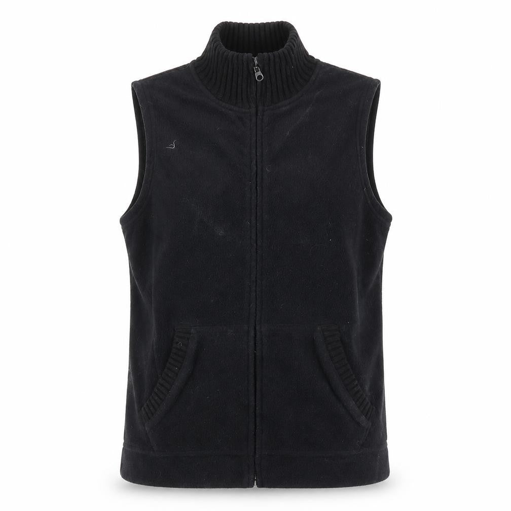M&Co Women's Black Waistcoat, Sleeveless Fleece, Medium