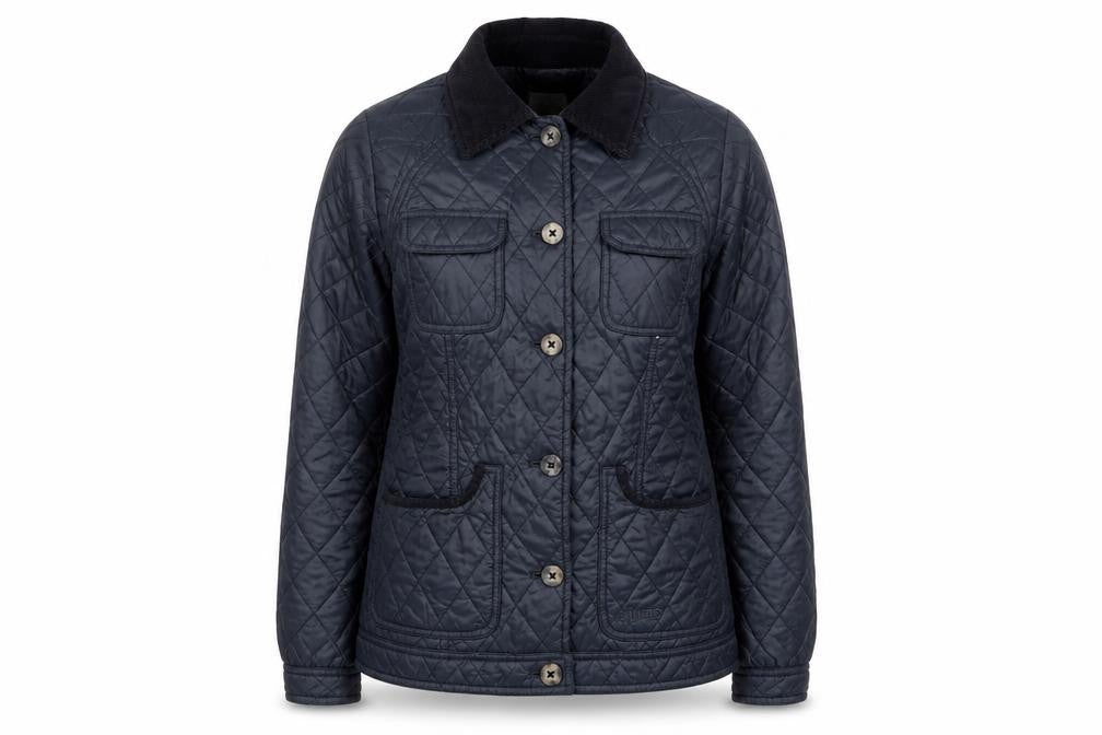 Musto Women's Blue Quilted Jacket Size 10