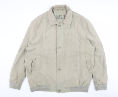 Escape Men's Beige XL Classic Mid-Length Jacket