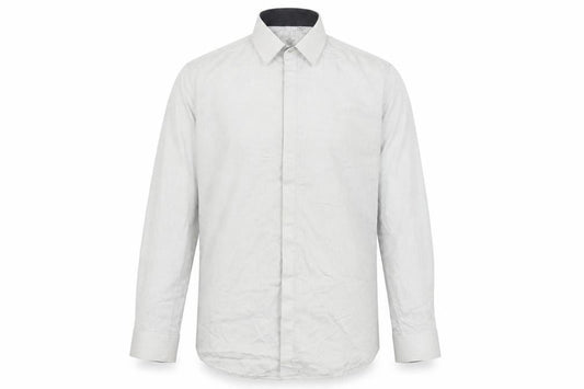 Next Men's White Striped Regular Fit Button-Up Shirt 16