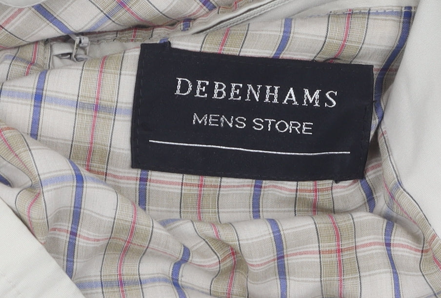 Debenhams Men's Beige Bomber Jacket M Regular Fit Casual
