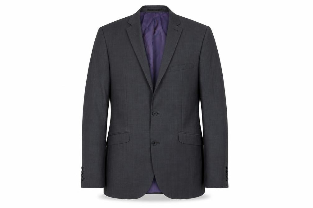 Next Men's Grey Slim Fit Long Blazer 40L