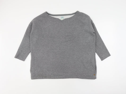 Replay Women's Grey 3/4 Sleeve Boat Neck Jumper