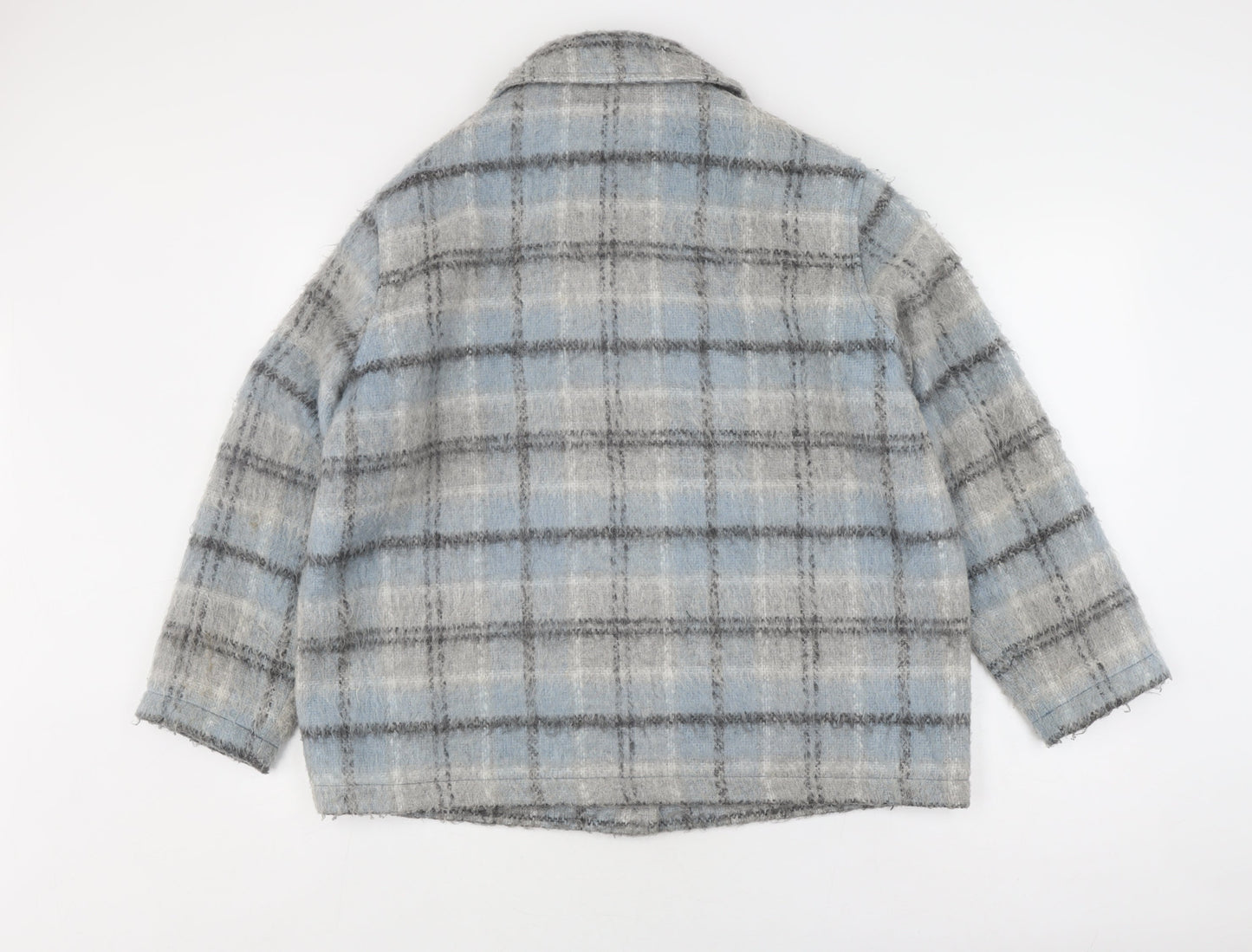 Topshop Women's Blue Plaid Jacket Medium
