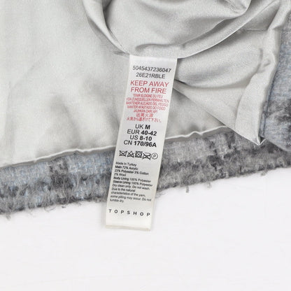 Topshop Women's Blue Plaid Jacket Medium