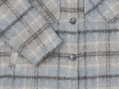 Topshop Women's Blue Plaid Jacket Medium
