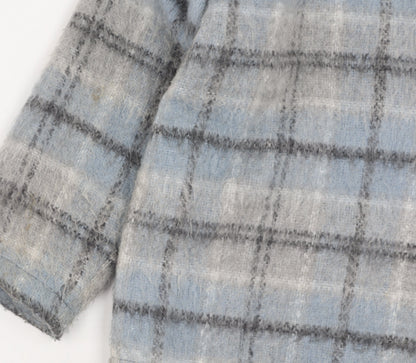 Topshop Women's Blue Plaid Jacket Medium