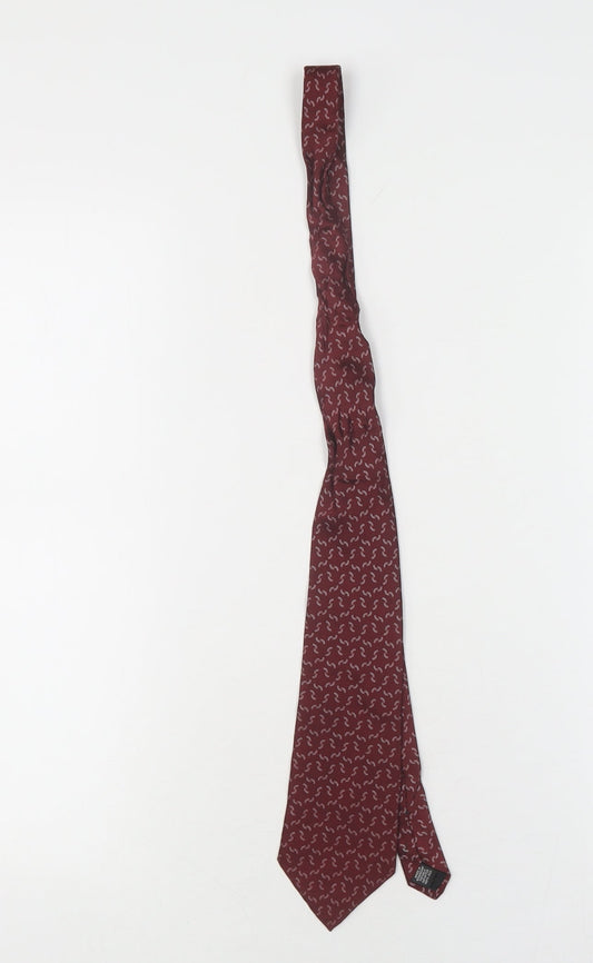 Protocol Men's Red Silk Geometric Tie