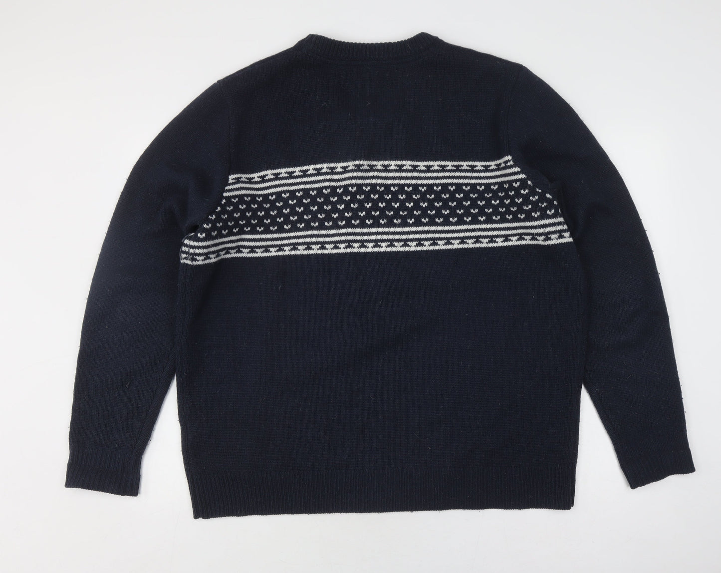 Quba & Co. Men's XL Blue Wool Pullover Jumper
