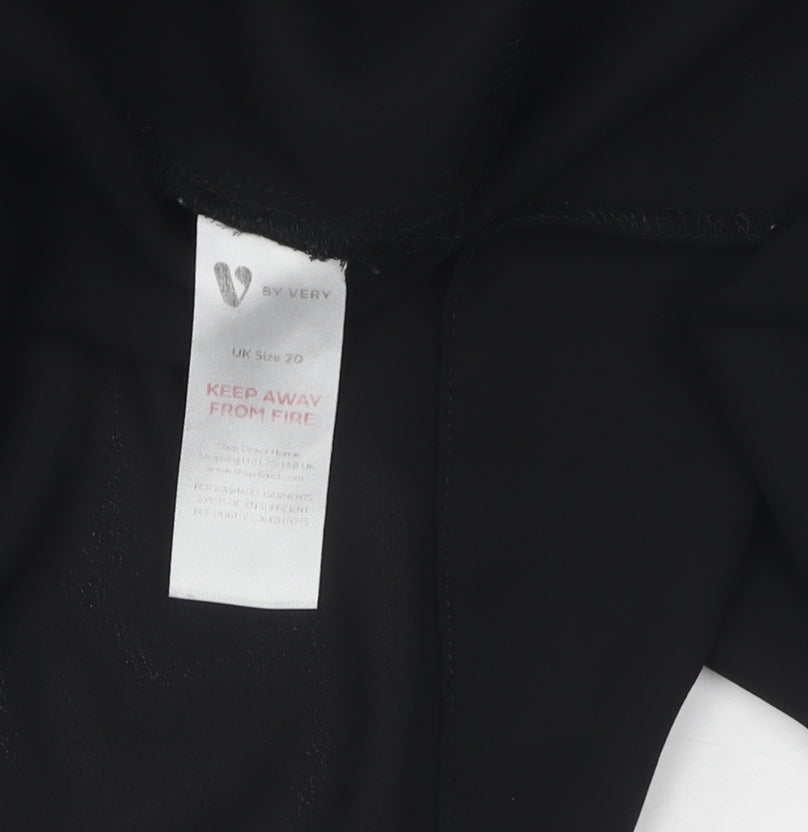 V by Very Women's Black Button-Up Shirt, Size 20