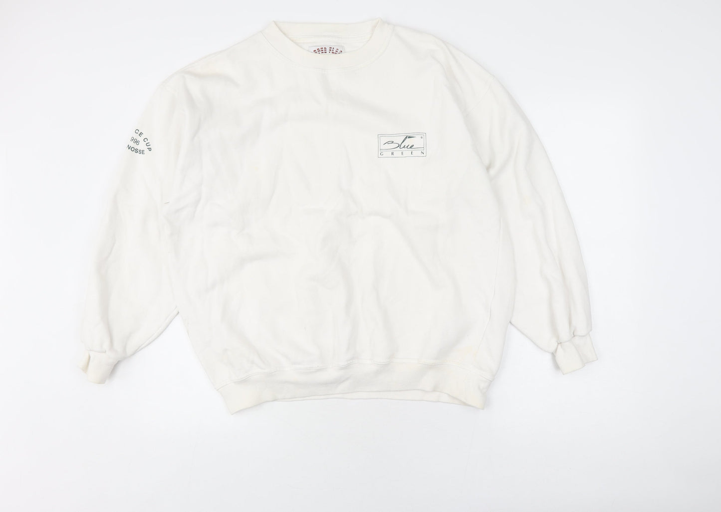 Super Flag Unisex White Pullover Sweatshirt XL