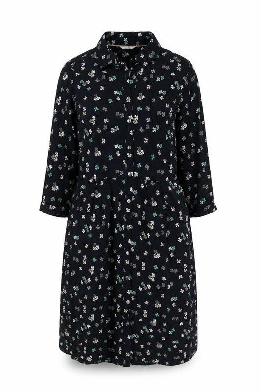 White Stuff Black Floral Shirt Dress Size 10