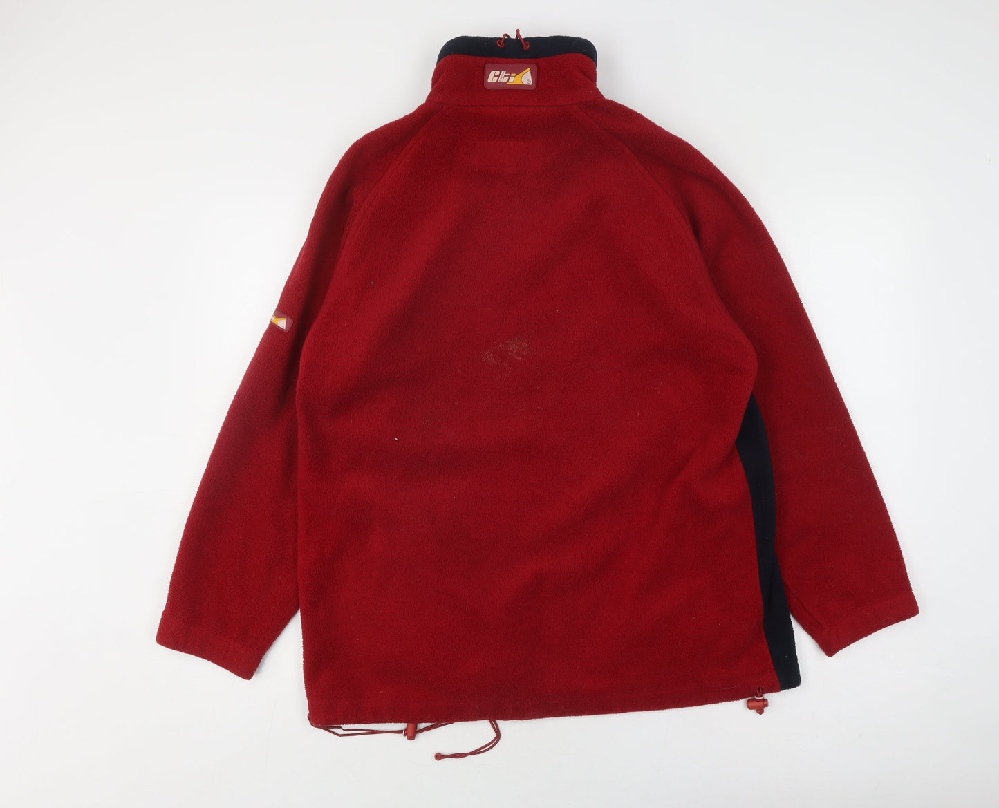 GTI Men's Red Fleece Jacket, Size M, Full Zip Outdoor