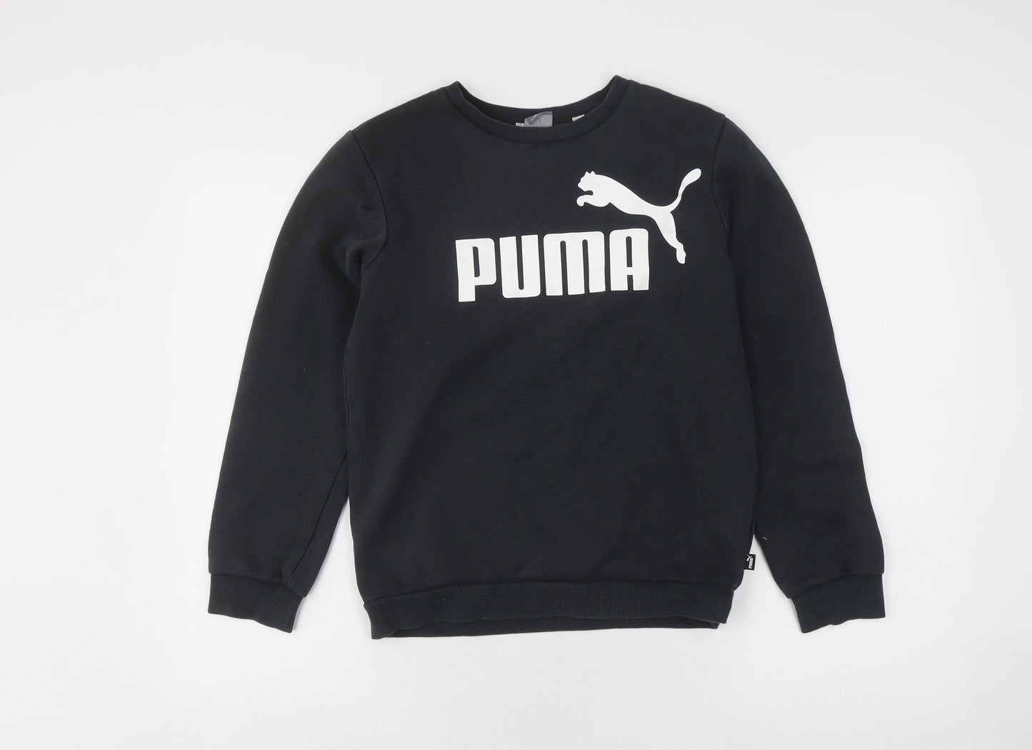 Puma Boys Black Graphic Pullover Sweatshirt 13-14 Years
