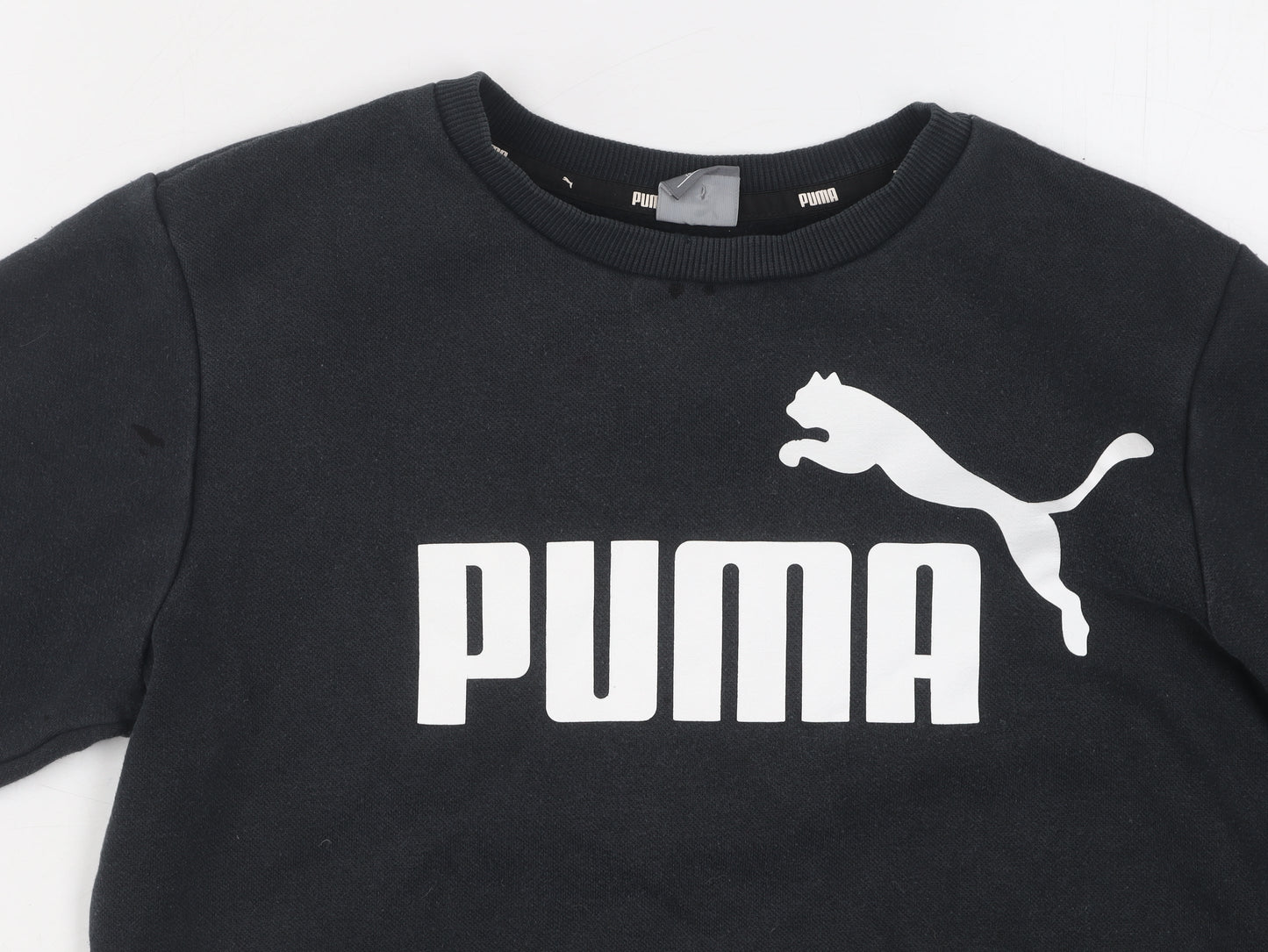 Puma Boys Black Graphic Pullover Sweatshirt 13-14 Years