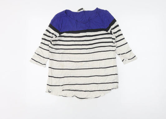 Oasis Women's Striped 3/4 Sleeve Top - Small