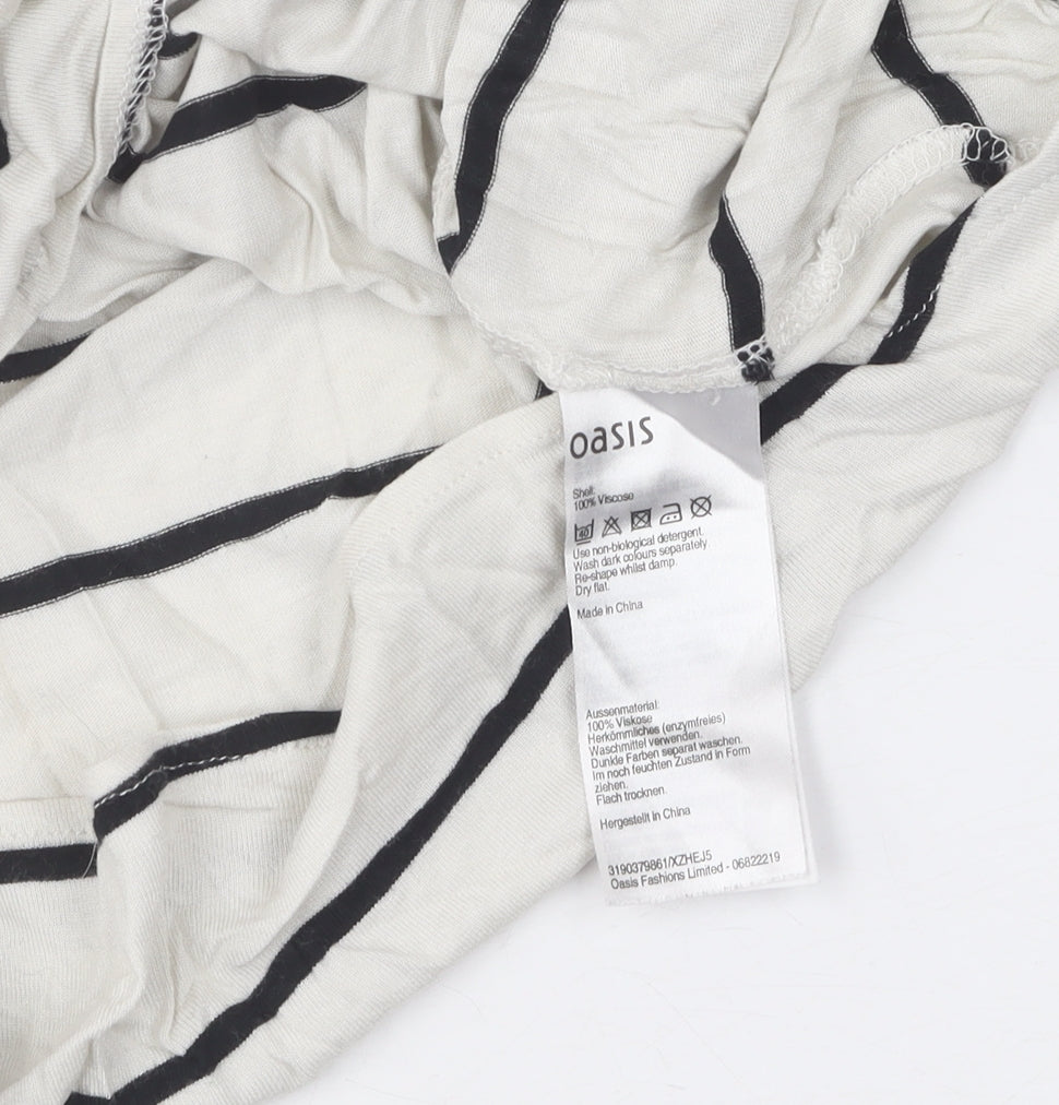Oasis Women's Striped 3/4 Sleeve Top - Small