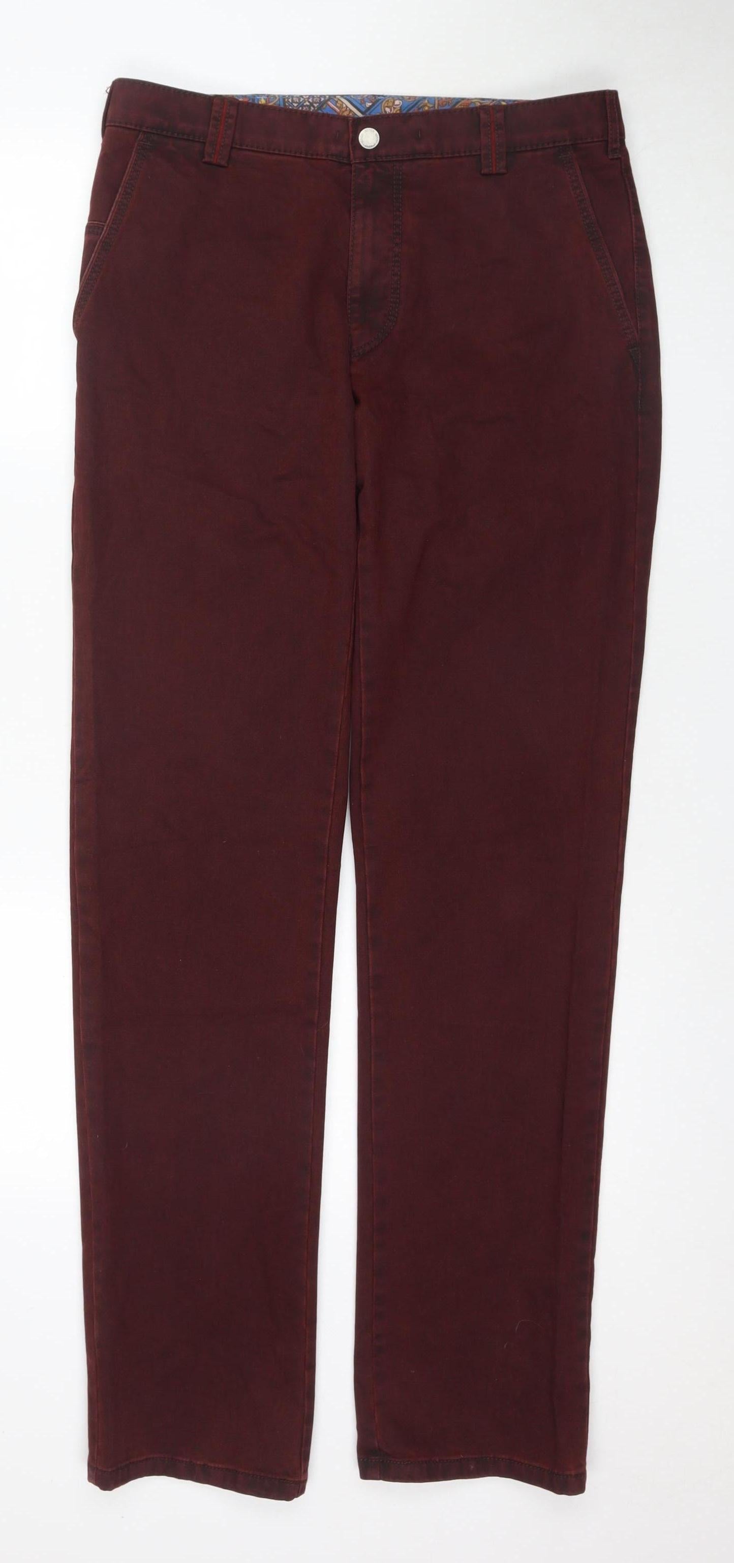 Meyer Men's Red Straight Fit Stretch Jeans 34/34