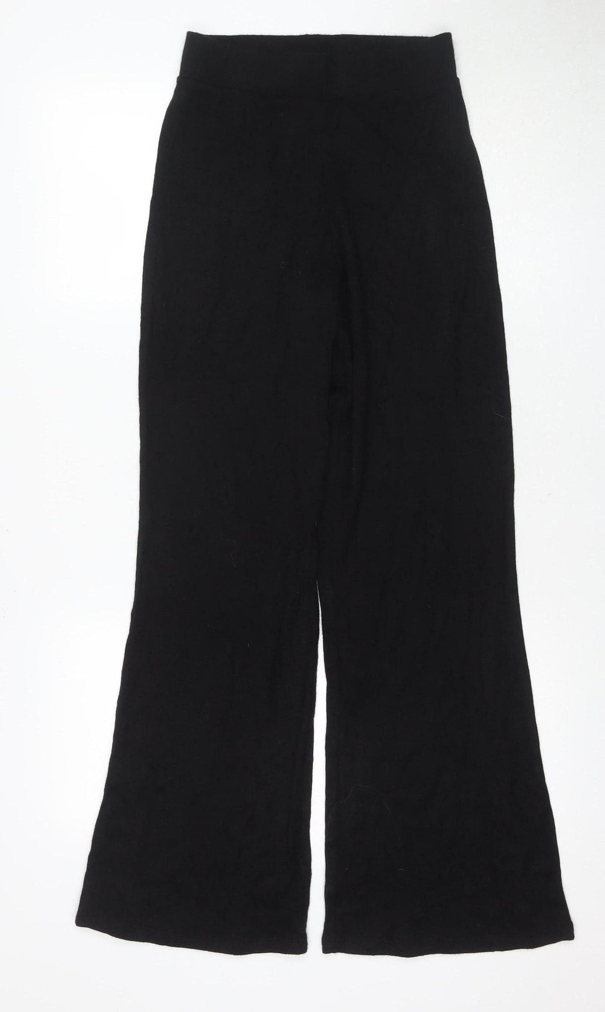 Zara Black Women's Trousers - Size S, Viscose Blend