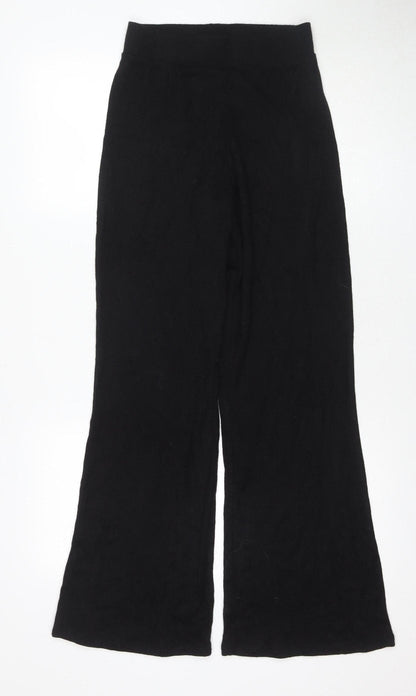 Zara Black Women's Trousers - Size S, Viscose Blend