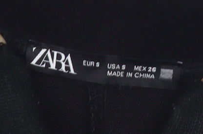 Zara Black Women's Trousers - Size S, Viscose Blend