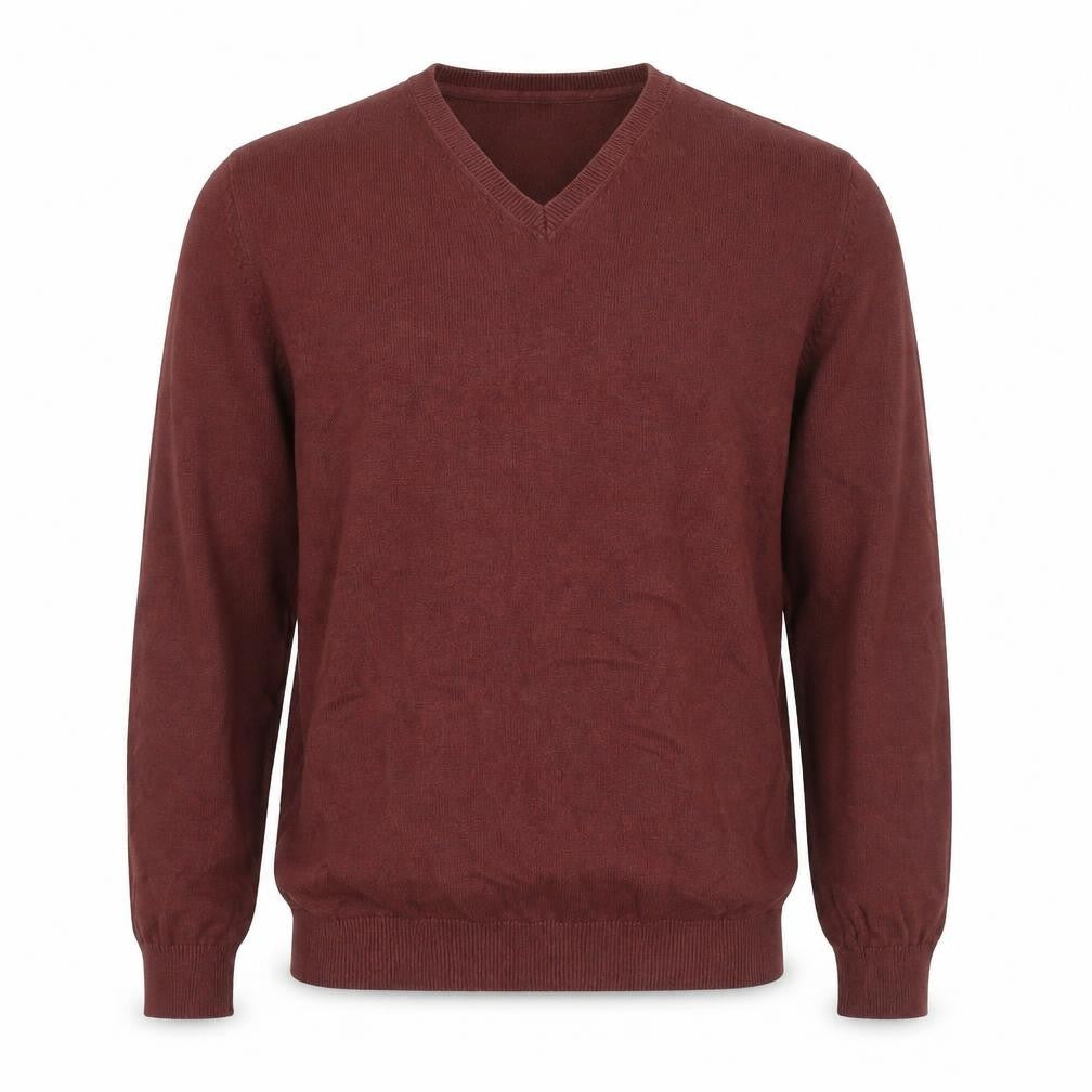 Marks & Spencer Men's Brown V-Neck Jumper M