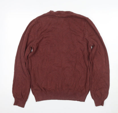 Marks & Spencer Men's Brown V-Neck Jumper M