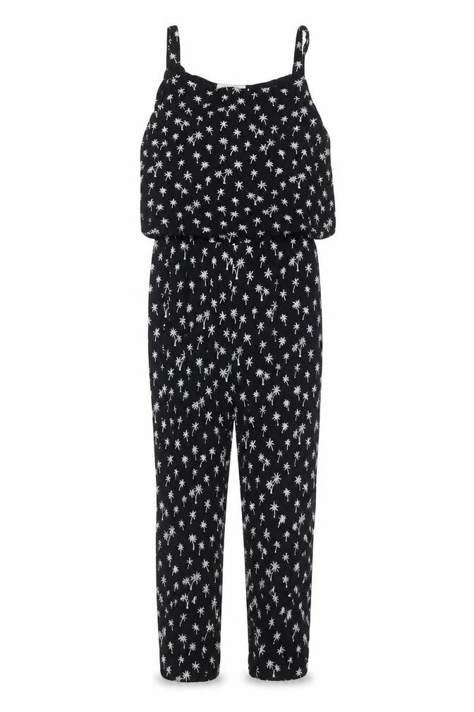 H&M Girls Black Floral Jumpsuit Size 12 Casual Summer