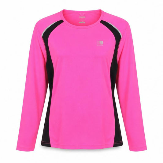 Karrimor Women's Pink/Black Run Top Long Sleeve Size 14