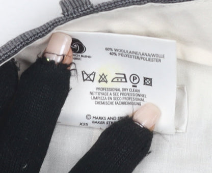 Marks & Spencer Men's Grey Wool Trousers Size M