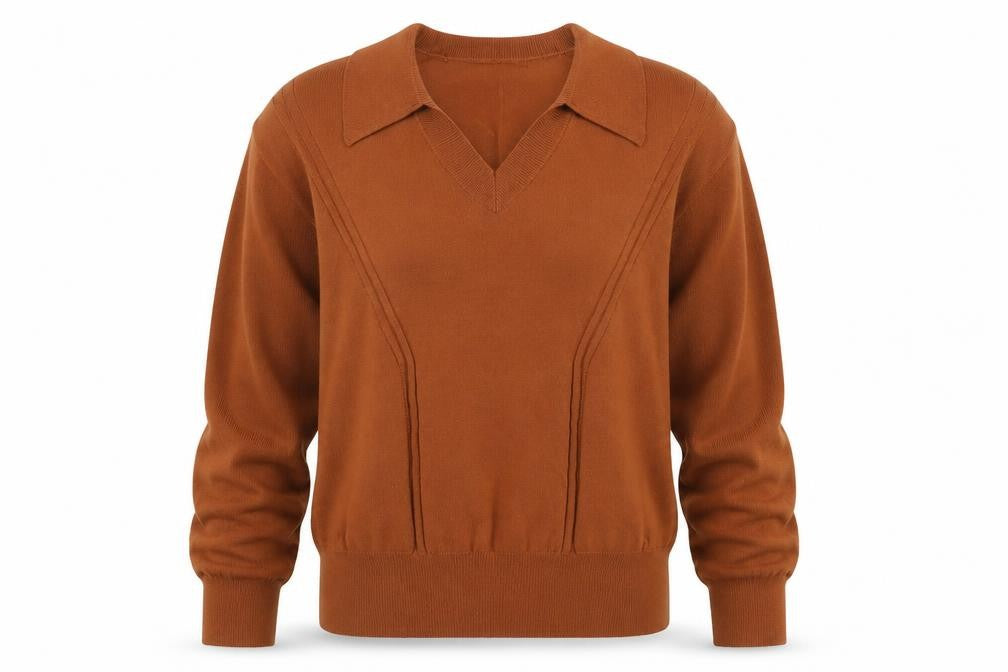 Next Women's Brown V-Neck Pullover Jumper M