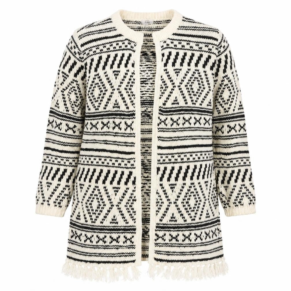 Noa Noa Women's Black & White Cardigan S
