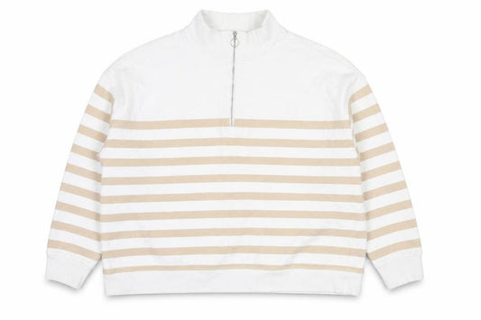 Marks and Spencer Women's Ivory Striped Pullover Sweatshirt 16