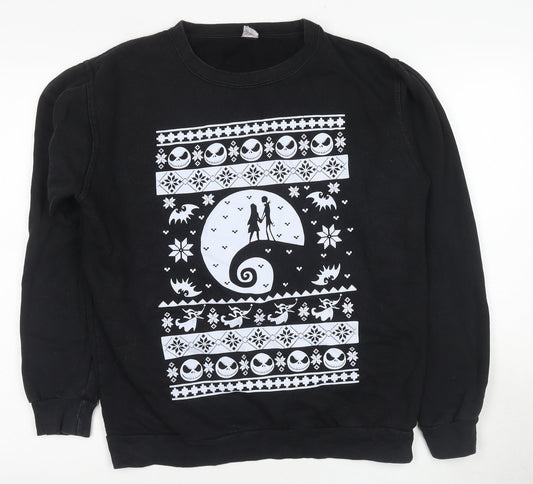 Stars & Stripes Black Unisex L Pullover Sweatshirt