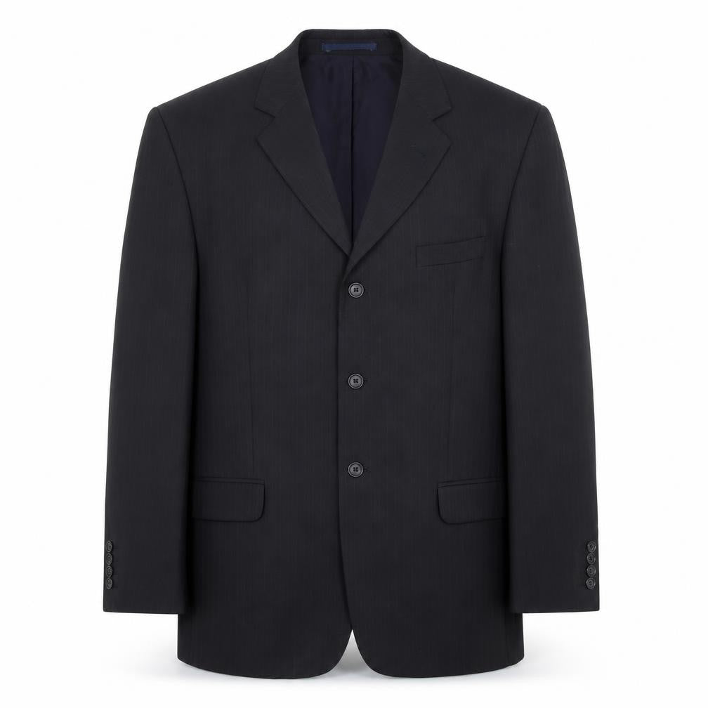 Canda Men's Black Blazer, Size 42, 1 Piece Striped