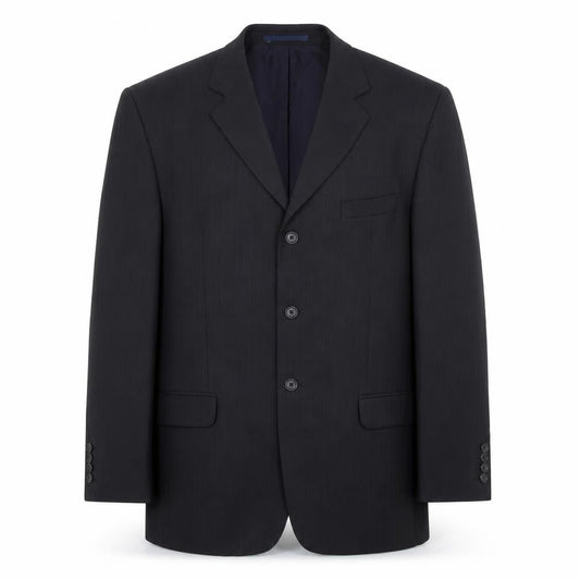 Canda Men's Black Blazer, Size 42, 1 Piece Striped