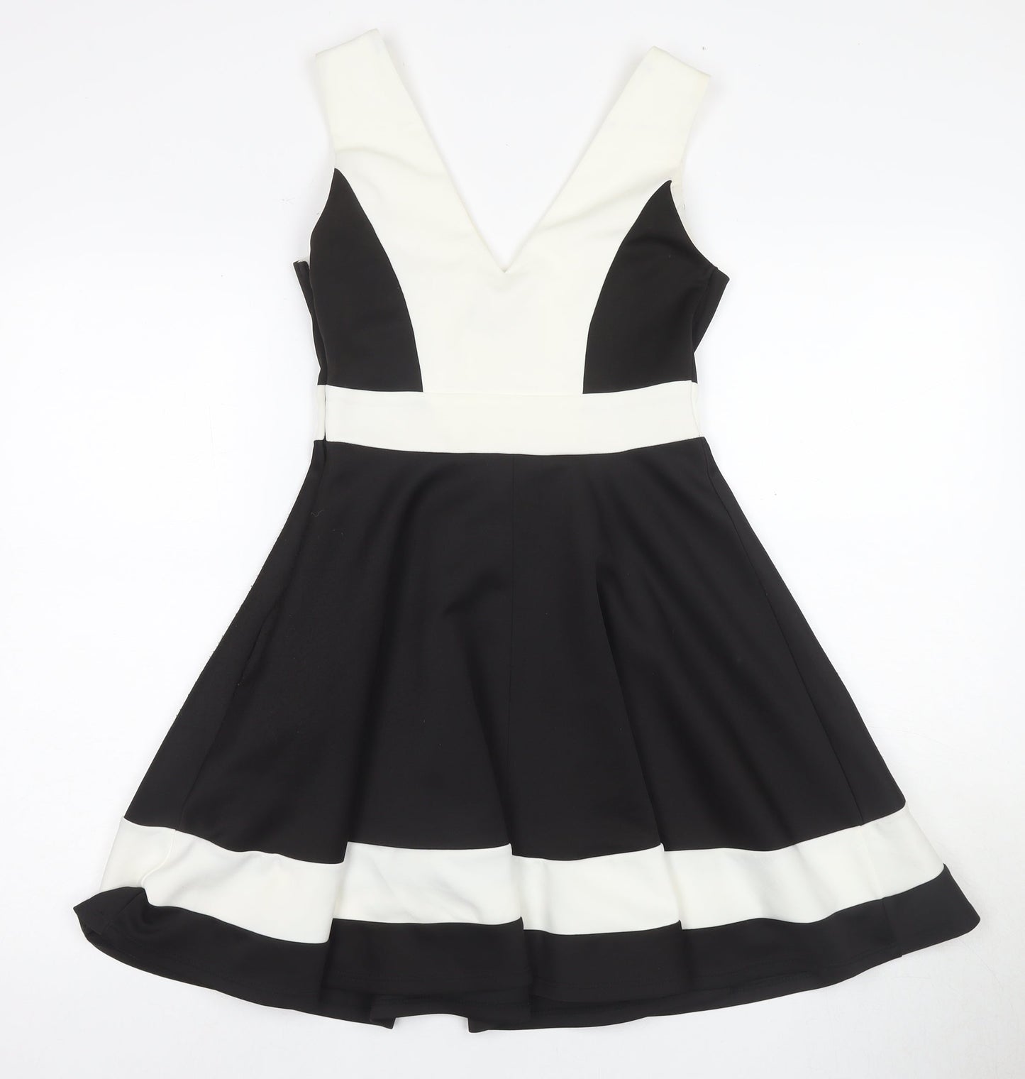 Lipsy Women's Black Fit & Flare Dress Size 8