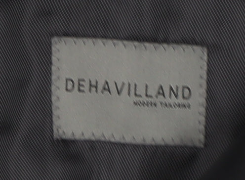 Dehavilland Men's Black Regular Fit Suit Jacket Size 44R