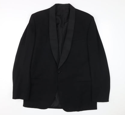 Atkinsons Men's Black Blazer, 40 Regular Shawl Lapel