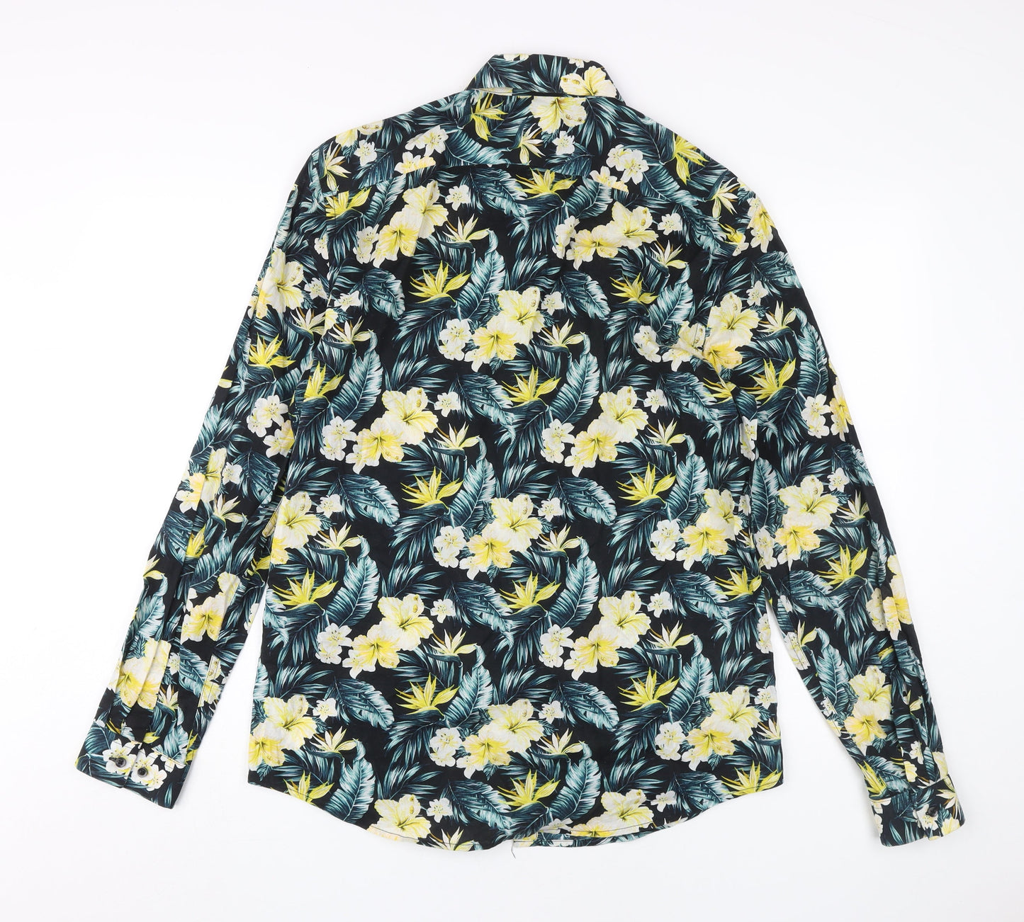H&M Men's Multicoloured Hawaiian Floral Shirt M