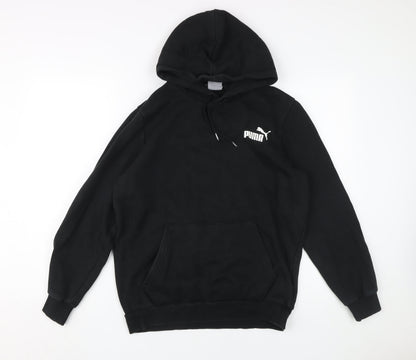 Additional front view of Puma Black Men's Hoodie, S, Pullover, Logo, Hooded