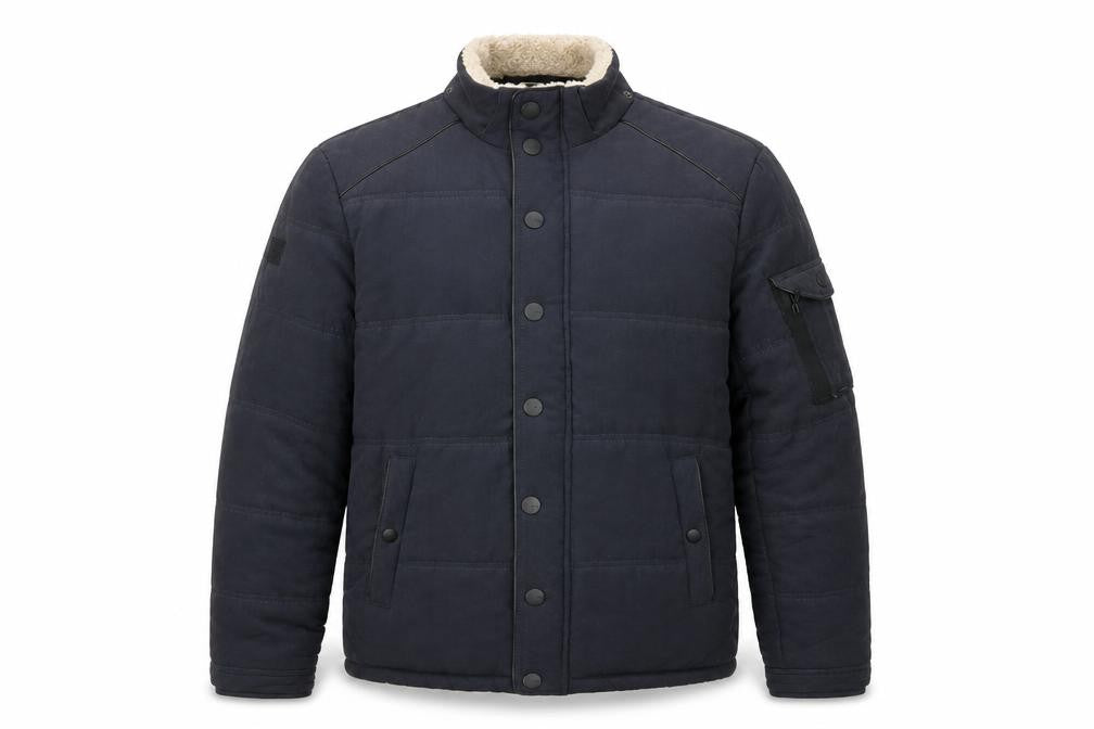Koton Men’s Blue Puffer Jacket M Autumn-Winter
