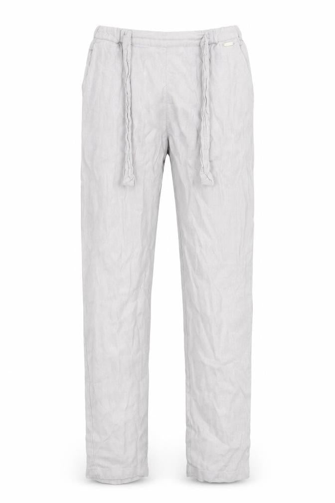 Massimo Dutti Boys Beige Linen Trousers 11-12 Years Elastic Waist