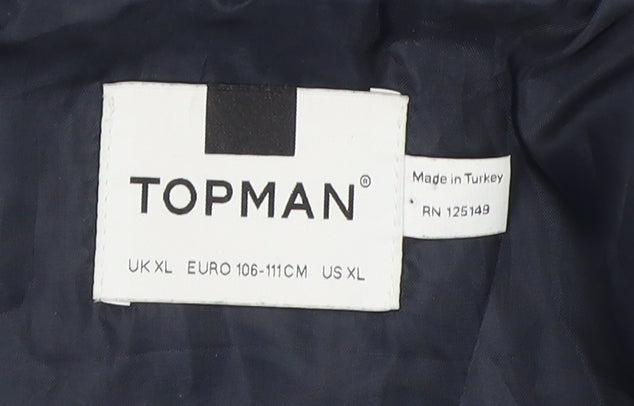 Topman Men's Black XL Zipped Casual Jacket