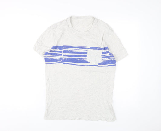 GAP Men's White XS Striped Cotton T-Shirt