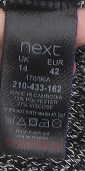Next Women's Grey Mid-Length Coat Size 14